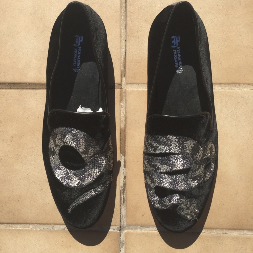 Fernando Pensato - BOA ARGENTO VELLUTO NAVY🐍